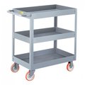 Little Giant 3-Inch Deep Shelf Truck, 1200 lbs. Capacity, 5"Poly, 24" x 36" Shelf DS2436X35PY